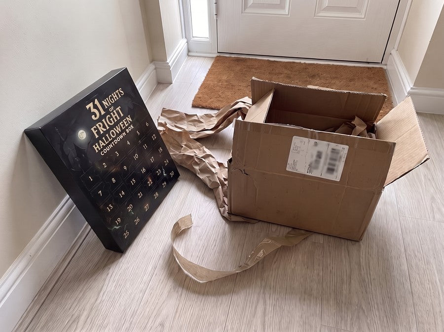 The box the day it arrived, next to the carton